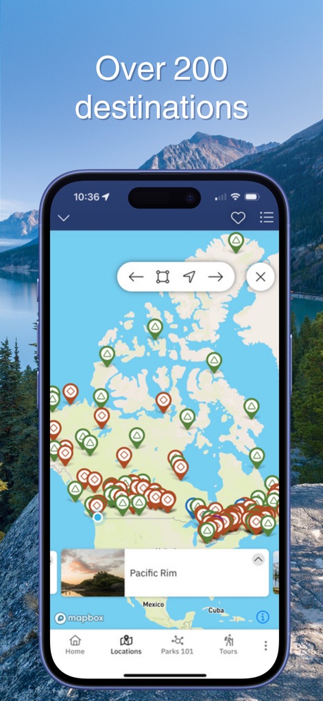 Parks Canada App - parks-canada-map-destinations