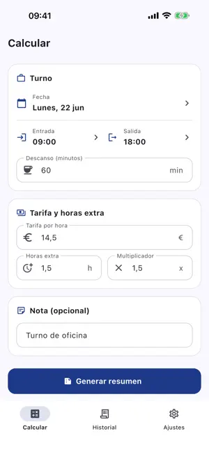 Horas y Nomina KBR screenshot 2