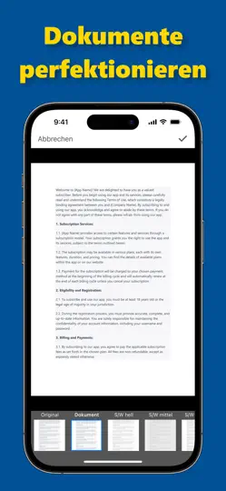 Screenshot von PDF Scanner App: Page Lens auf dem iPhone 5