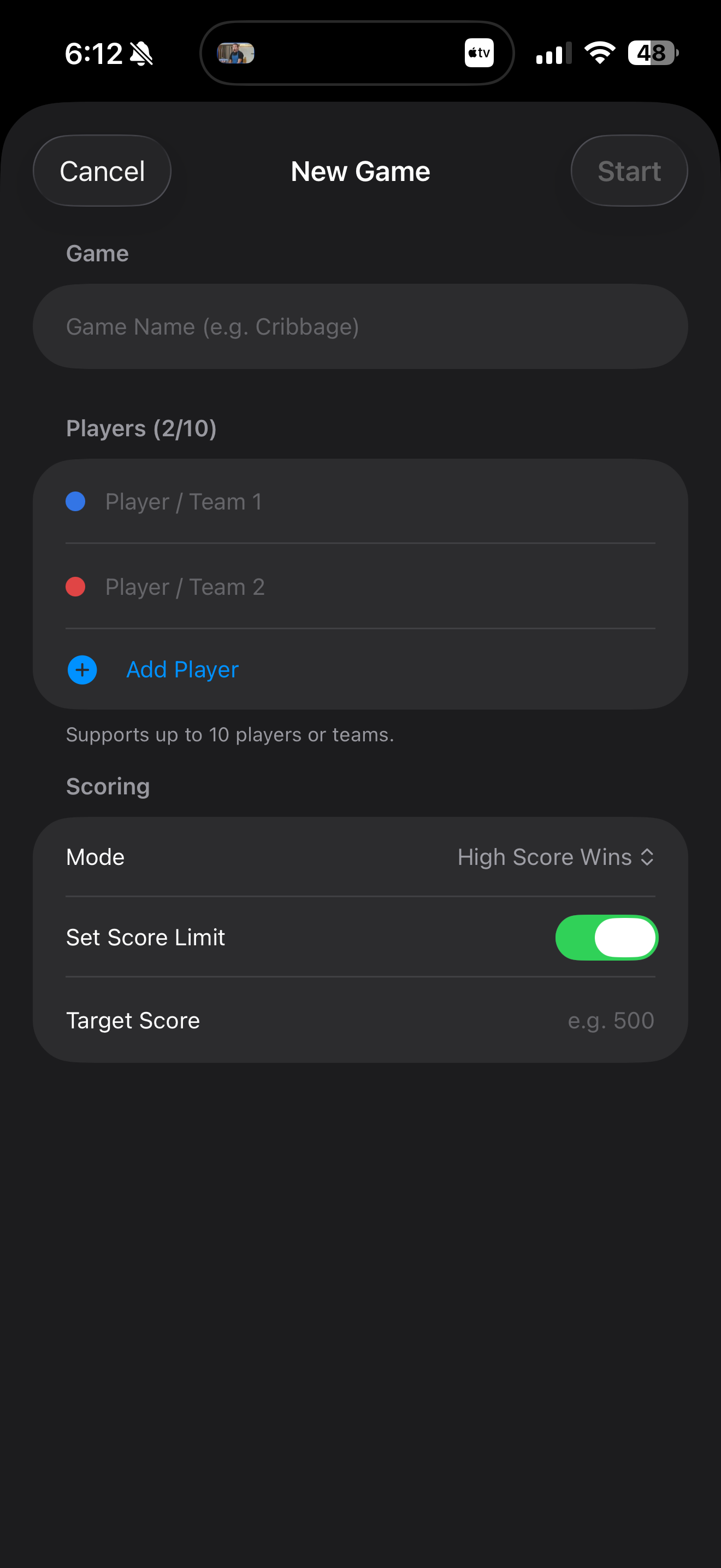 Board Game Score Keeper