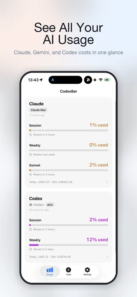 CodexBar - Usage of AI - App de Para desarrolladores | MWM