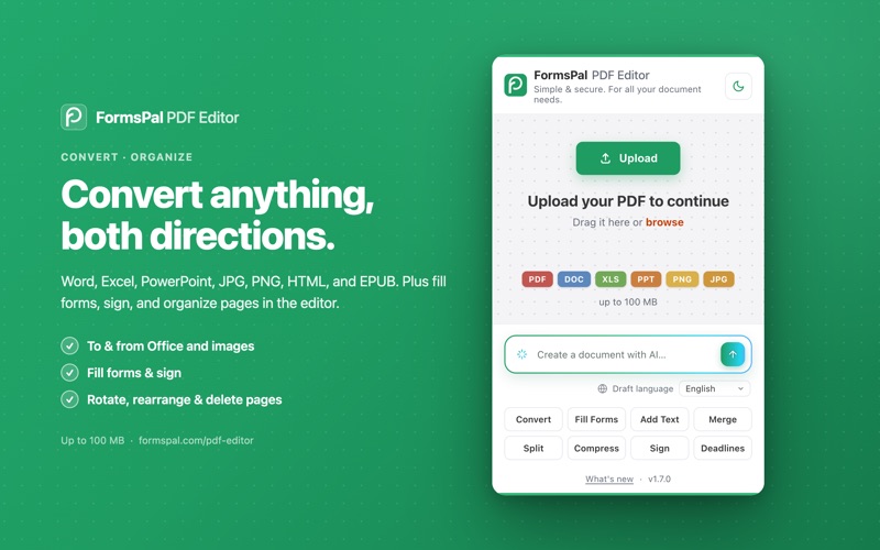 FormsPal PDF Editor screenshot