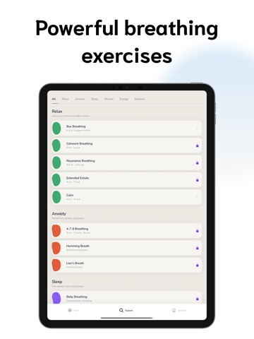 Foga - Breathing Exercises iPad screenshot