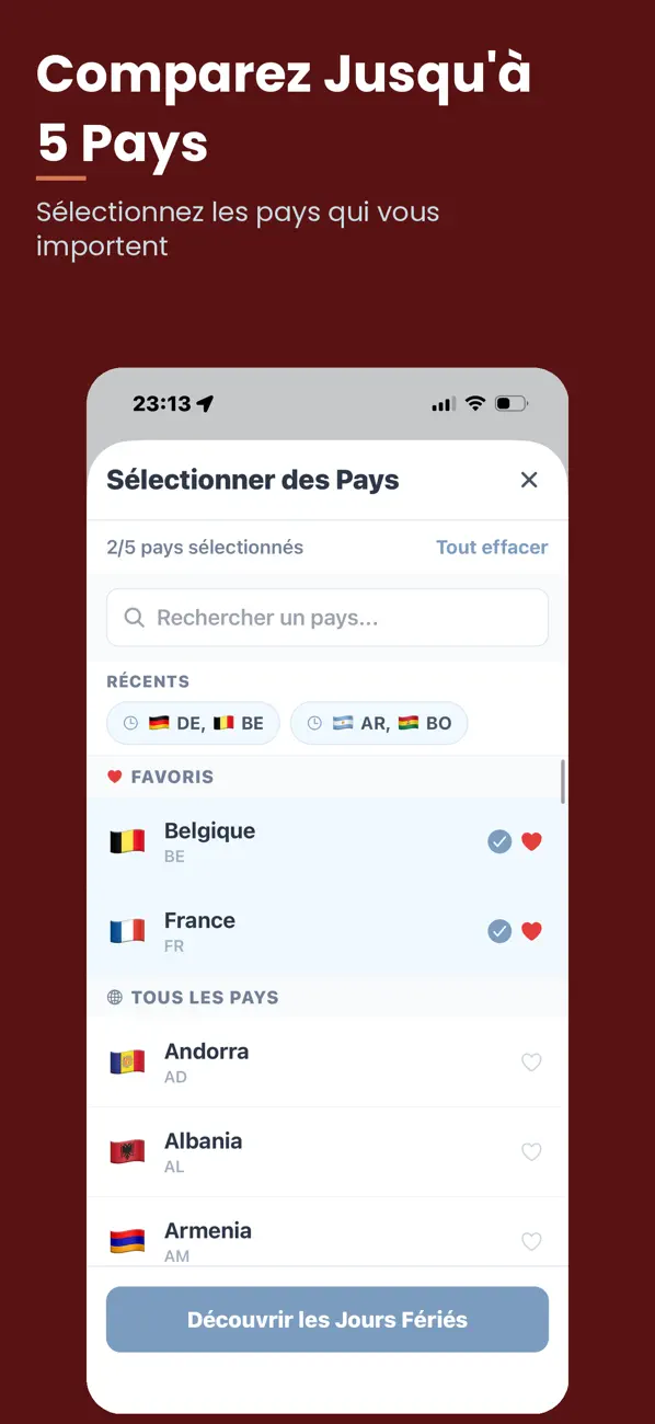 Screenshot #1 pour Overlap – Calendrier Fériés
