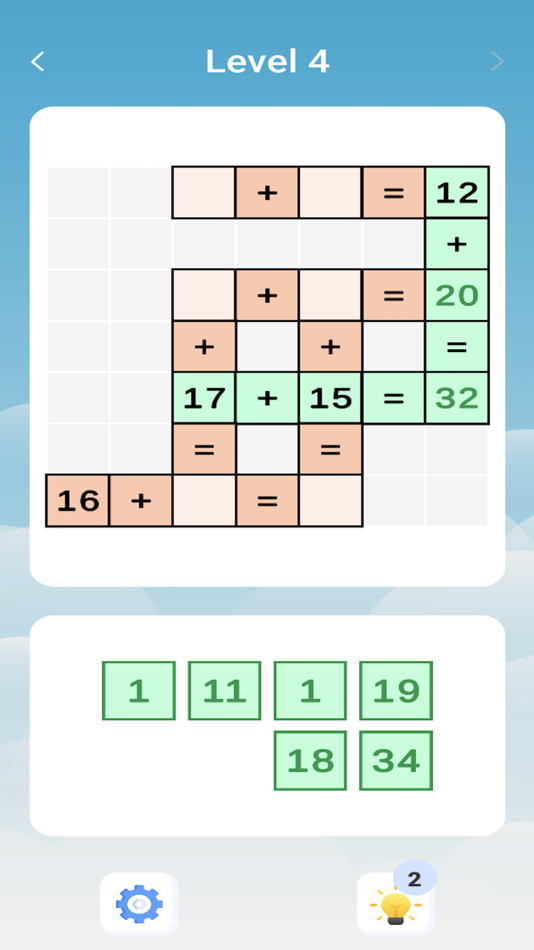 #2. Puzzle Math: Number Cross Game (iOS) 来自: ismail budak
