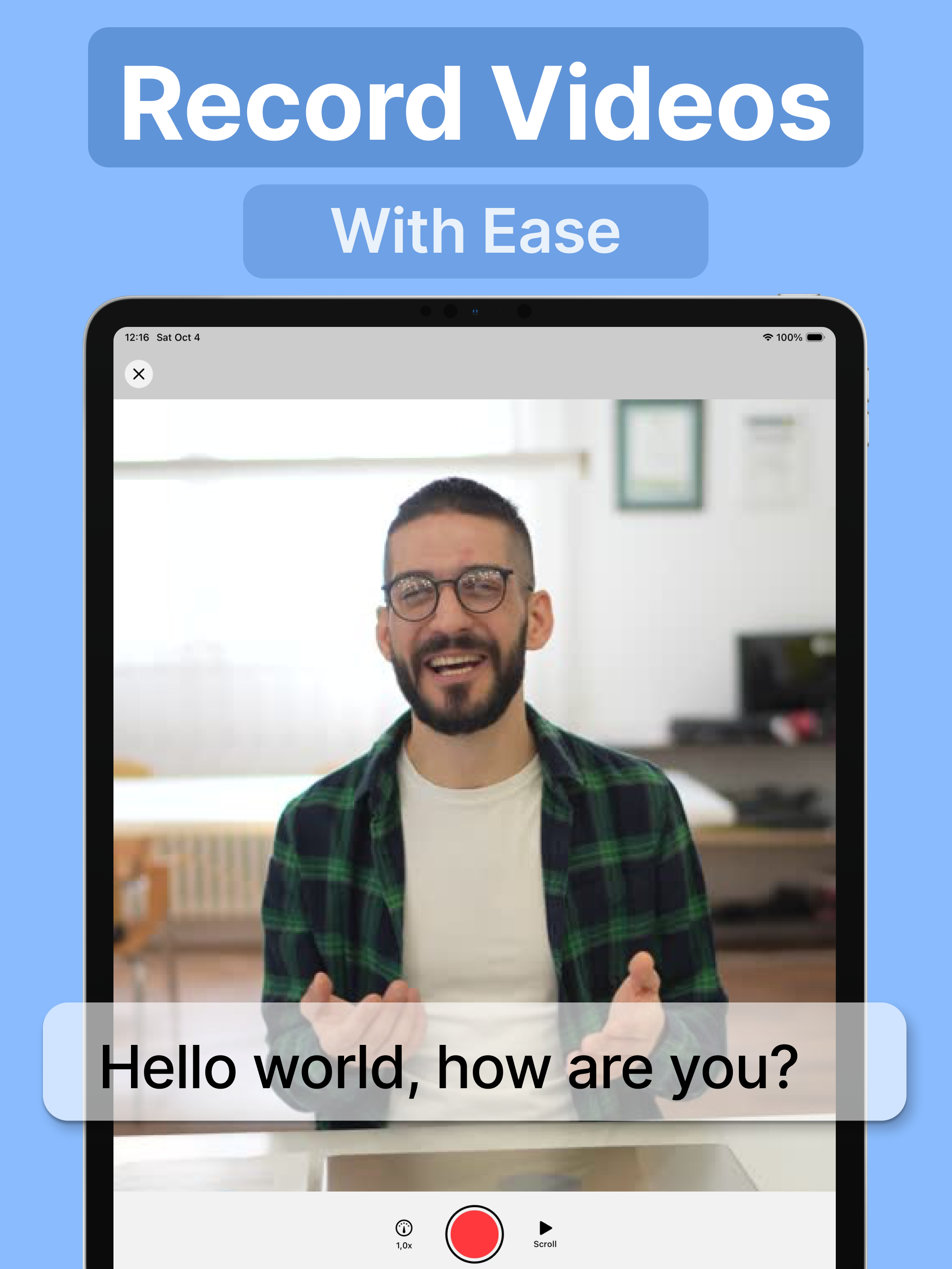 Teleprompter App - Record