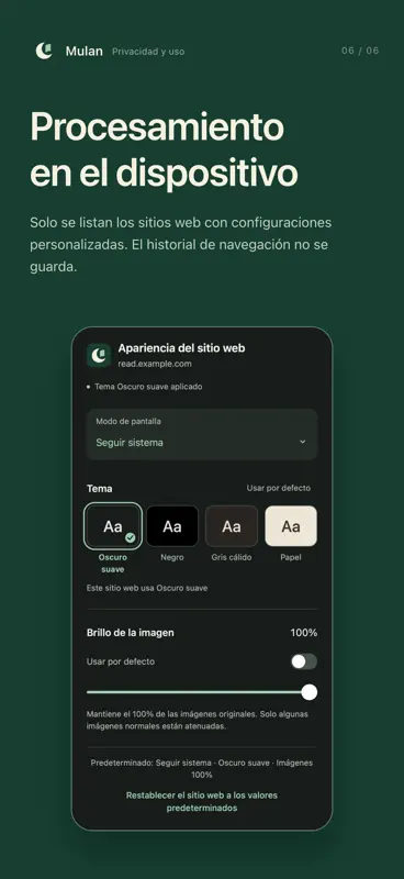 Mulan: Dark Mode for Safari screenshot 6 of 6