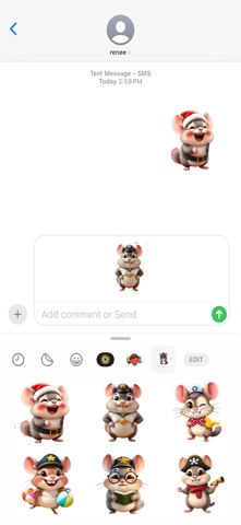 Captain Chinchilla Stickers screenshot