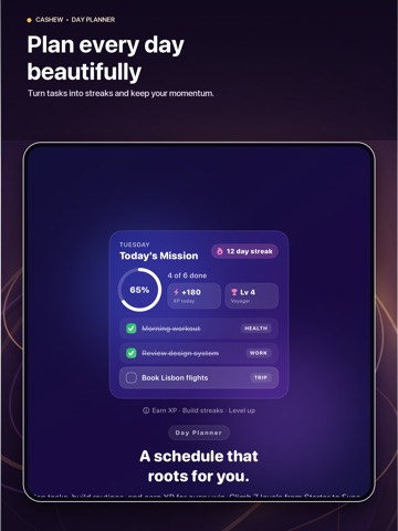 Cashew: Planner iPad screenshot