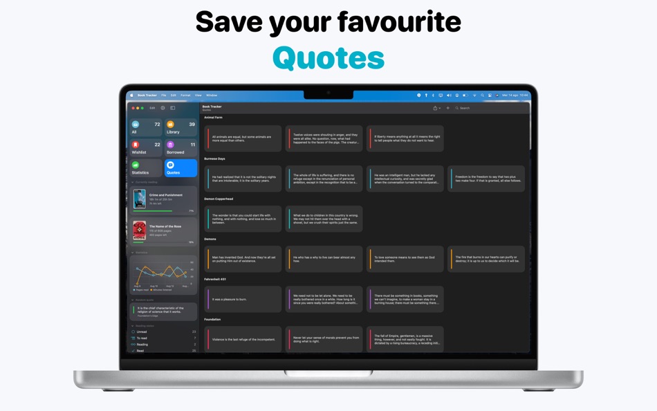 #8. Book Tracker - Reading log (macOS) Podle: Simone Montalto