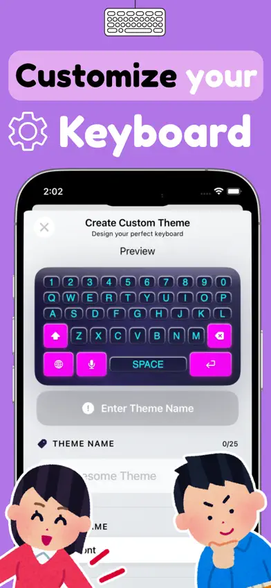 Keyboard fonts & themes - Qety screenshot 1