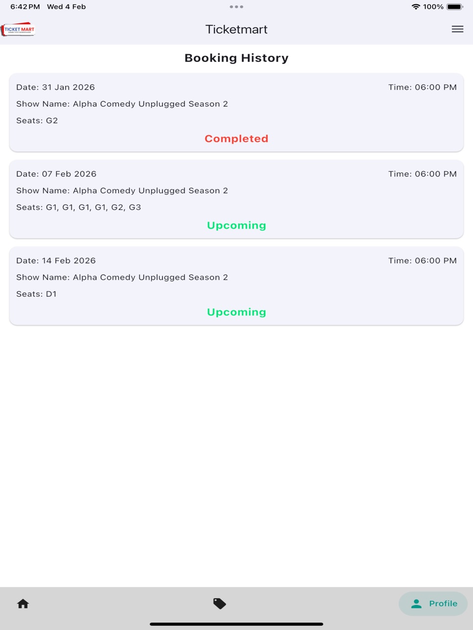 iPad screenshot