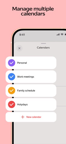 Yandex Calendar iPhone screenshot