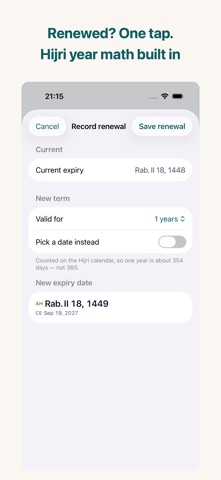 Muddah: Iqama & Doc Expiry iPhone screenshot