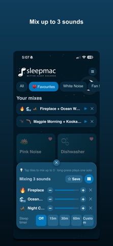 sleepmac: Sleep Sounds iPhone screenshot