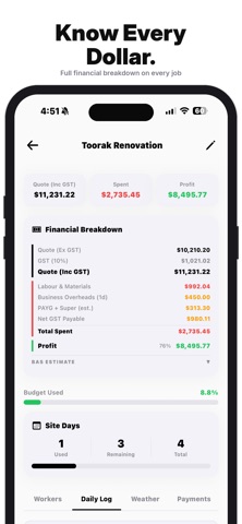 OZMAN: Tradie Cost Tracking Screenshot 2 of 9