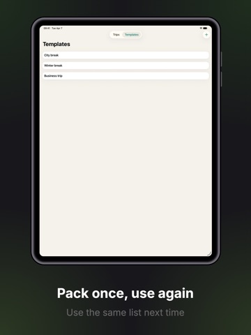 PackUp Packing Lists ipad screenshot 4