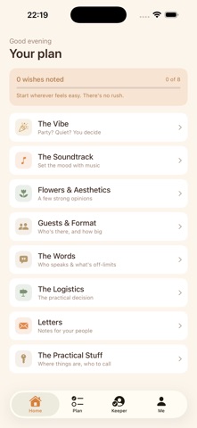 Wrap Party Planner iPhone screenshot