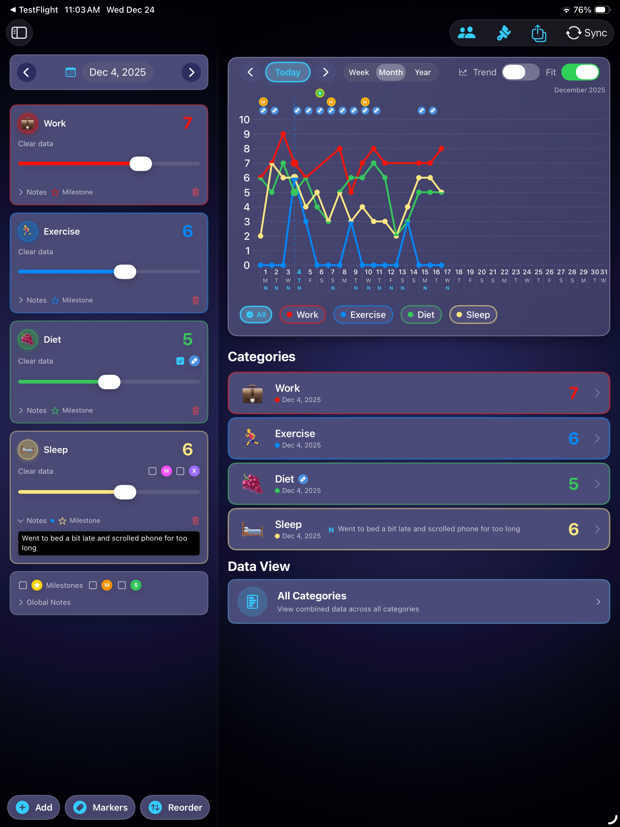 LikertLogger screenshot 5