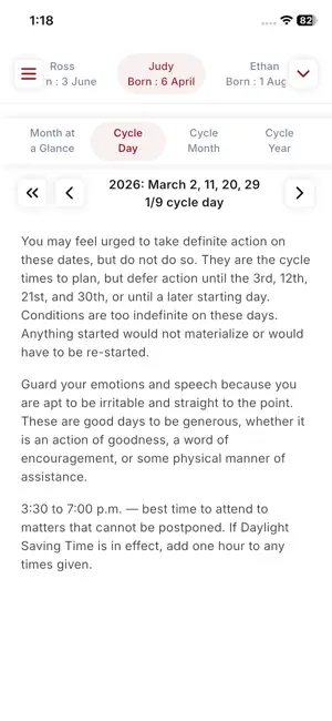 Cycle Chart screenshot 2