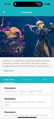 Setlists! screenshot