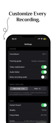 TwinRec: Dual Format Camera Screenshot 4 of 4