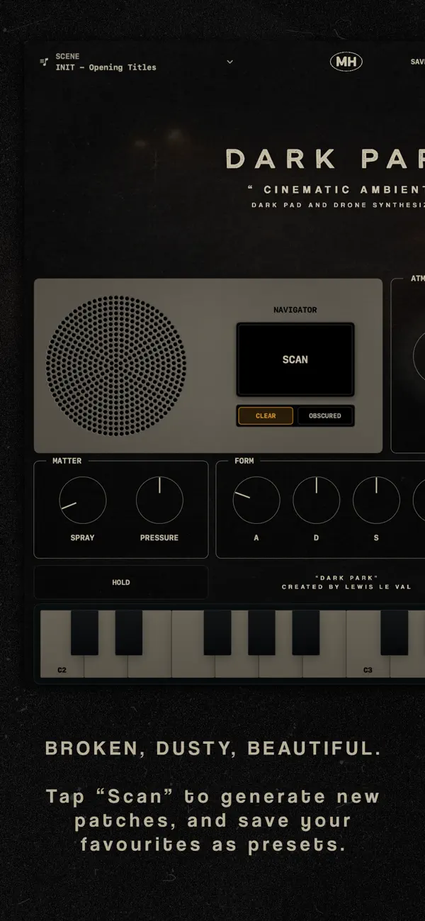 #2. Dark Park - Cinematic Synth (iOS) By: LEWIS GARETH K LE VAL