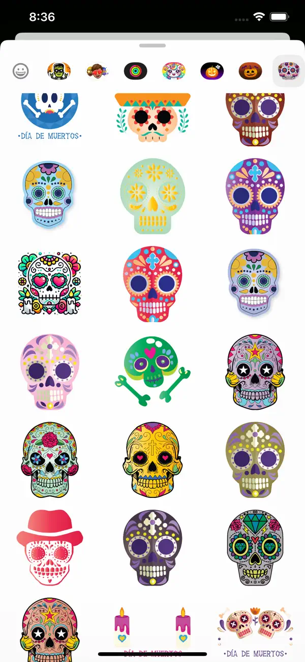 Screenshot #3 pour Calaveritas Skulls Stickers