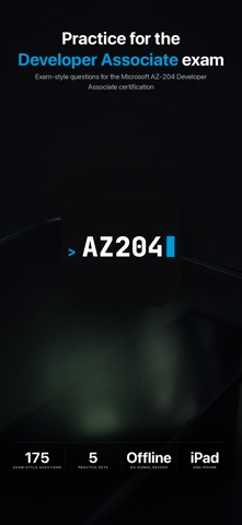 Azure AZ-204 Exam Prep 2026 のスクリーンショット