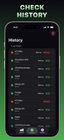 Uptora API Health Monitor screenshot