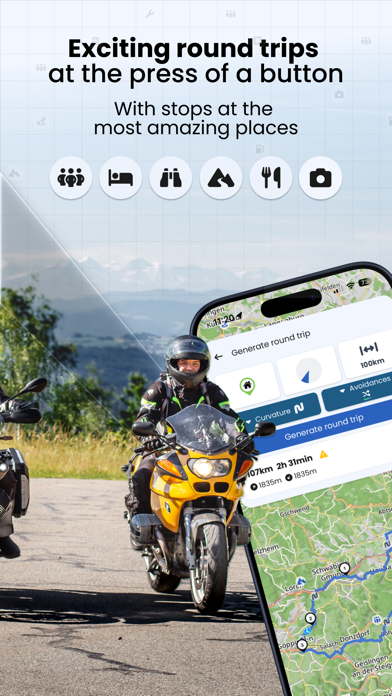 Screenshot 4 of Kurviger Motorcycle Navigation App