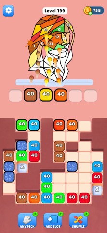 Block Brush -Color Puzzle Game iPhone screenshot