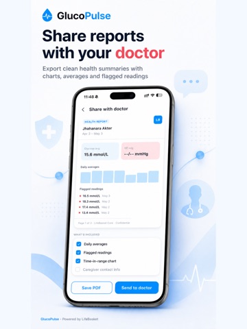 GlucoPulse - LifeBasket iPad screenshot
