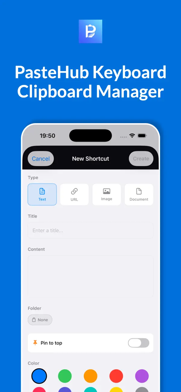 Screenshot #3 pour PasteHub Snippet Copy & Paste