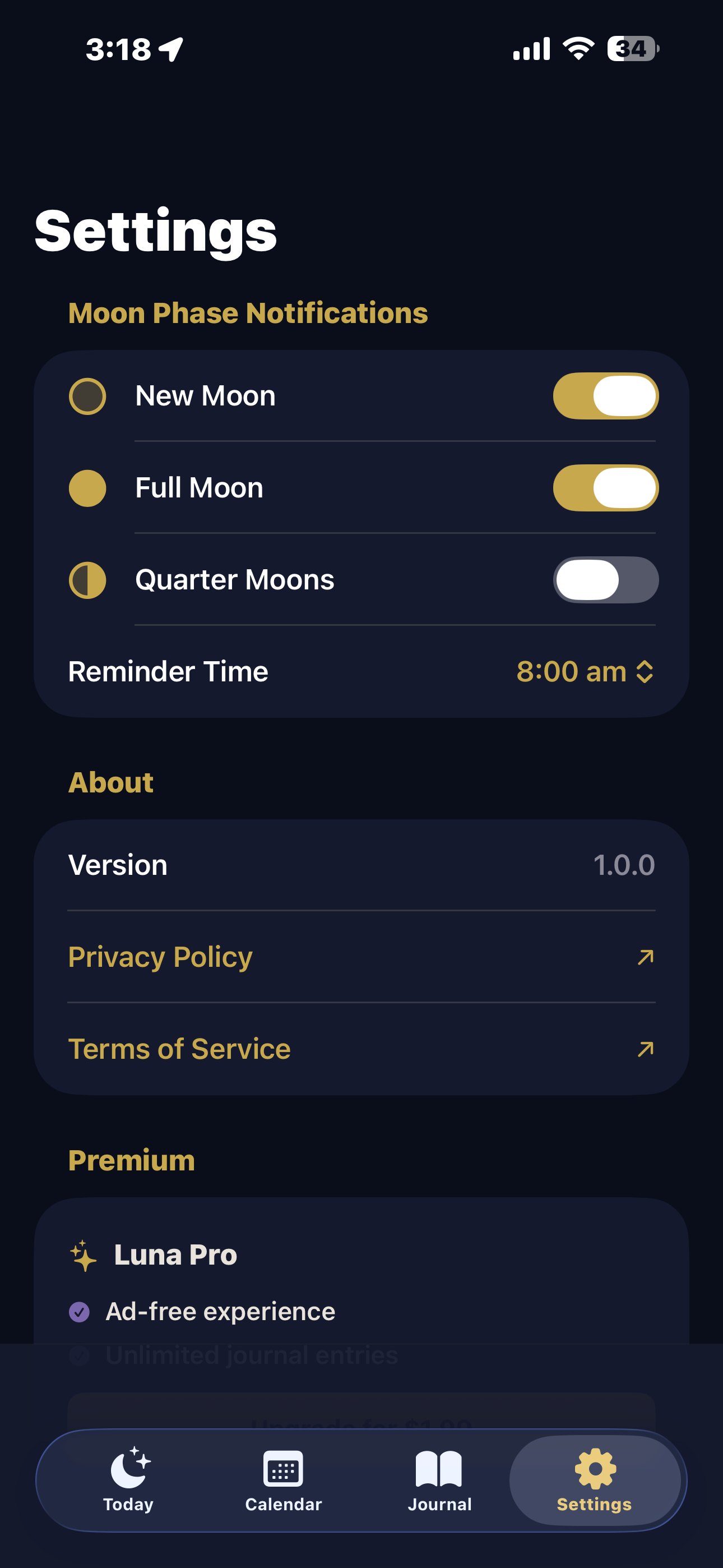 Luna Journal Moon Phases