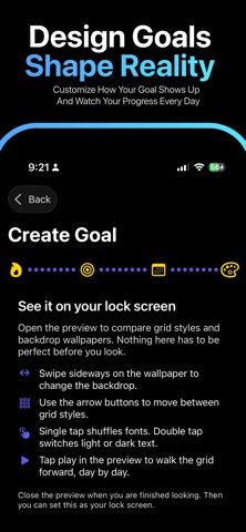 GoalGrid: Progress Wallpaper iPhone screenshot