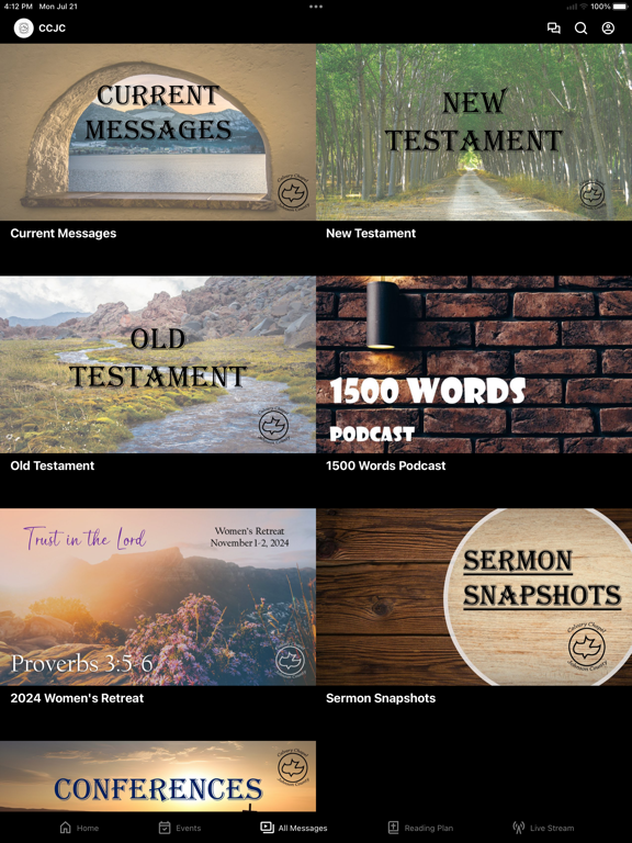 Calvary Chapel Johnson County iPad screenshot 3 - Education app