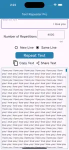 text repeater pro screenshot #2 for iPhone