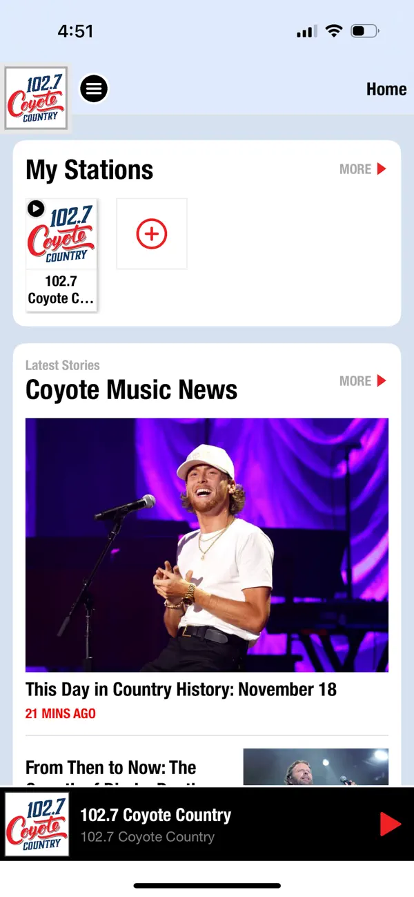 Screenshot #1 pour 102.7 Coyote Country