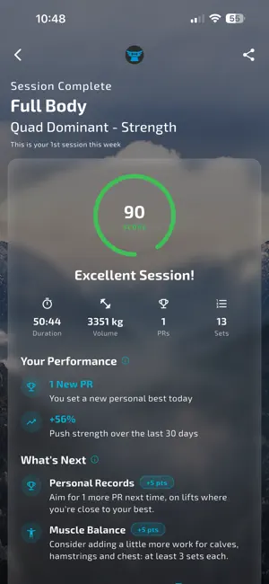 Olympus Performance Lab screenshot 2