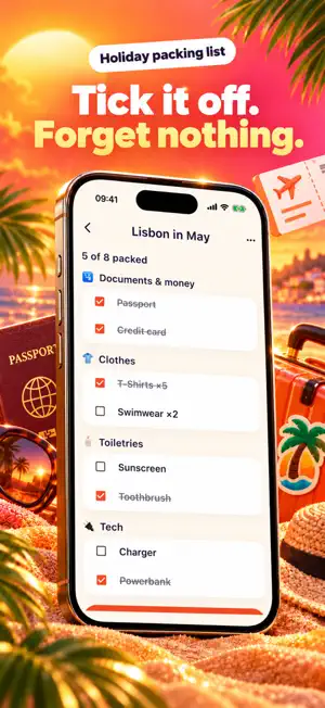 Holiday Packing List & Split screenshot 1