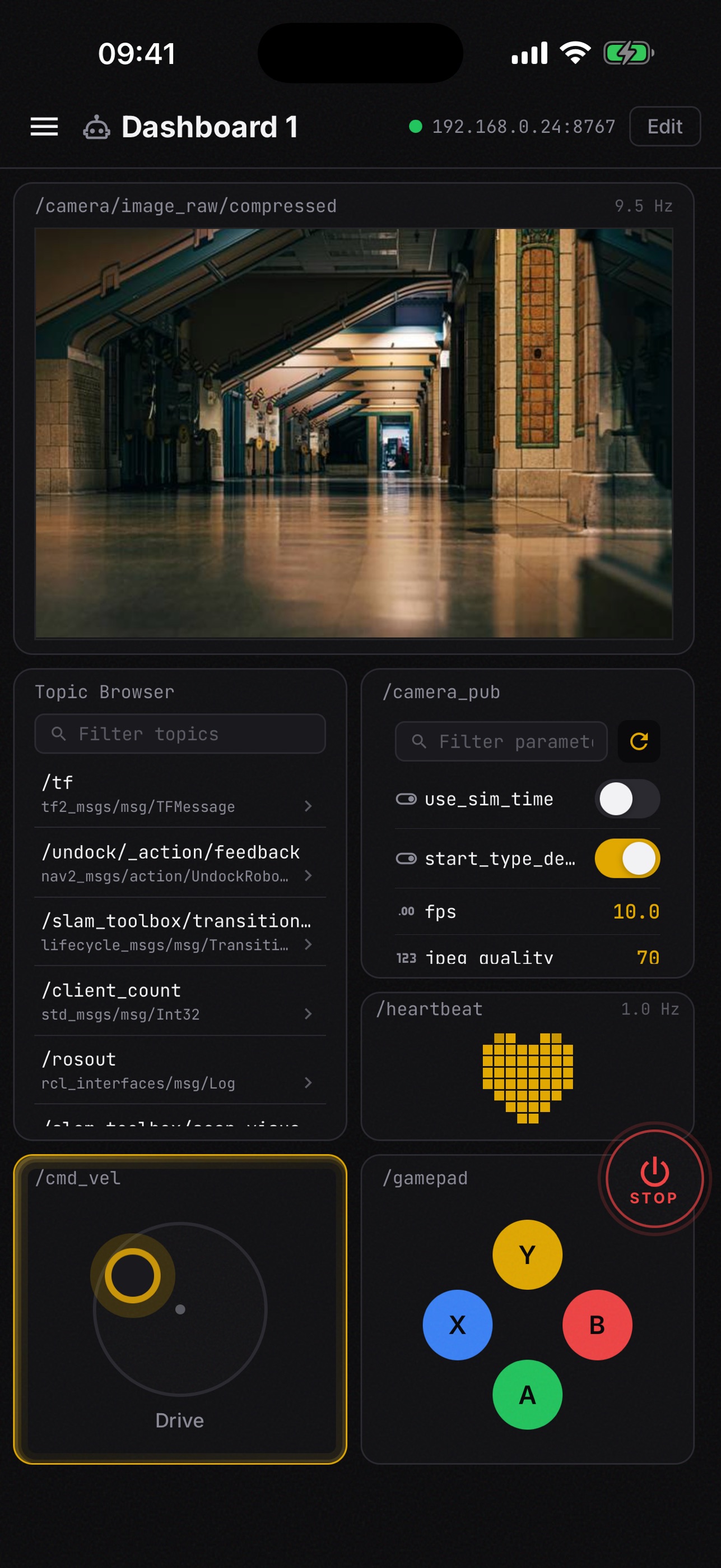 Screenshot 5 of Tinca: ROS 2 Robot Control