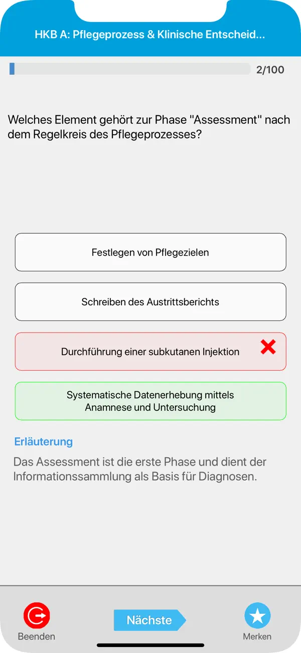 Screenshot #3 pour HF Pflege Quiz Schweiz