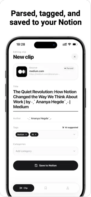 Clipno: Web Clipper for Notion screenshot 3