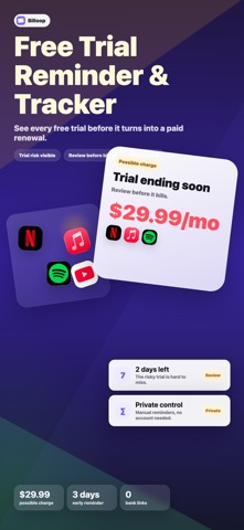 Billoop: Subscription Tracker Screenshot 1 of 6