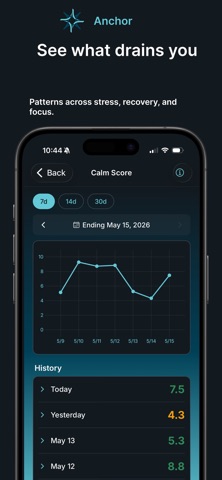 Anchor – Stress Awareness iPhone screenshot
