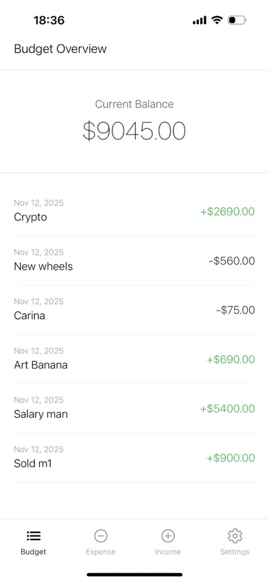Simply Income Expense screenshot 1