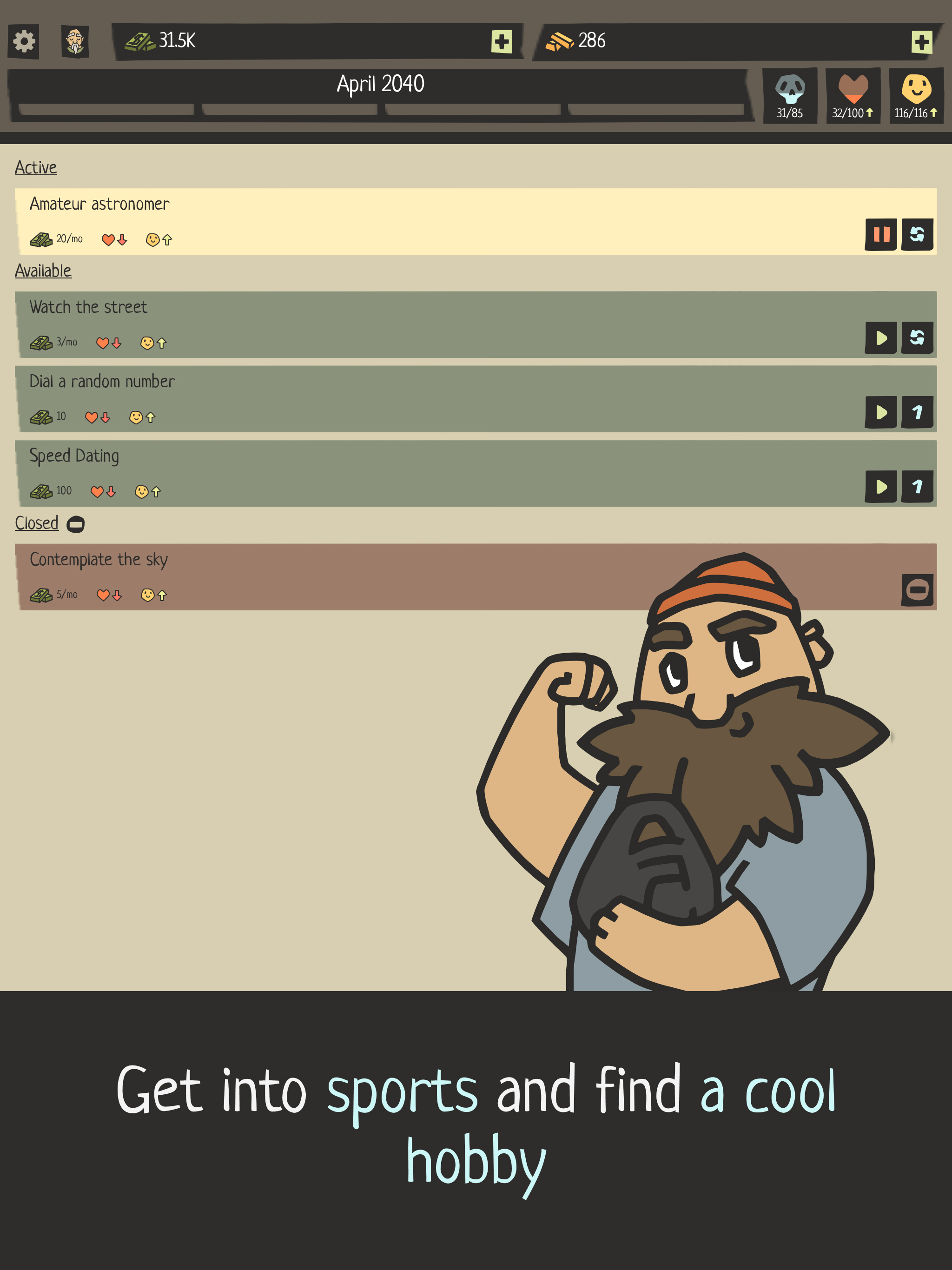 Hobo Life and Story Simulator