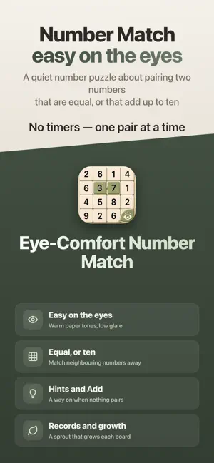 Eye-Comfort Number Match screenshot 1