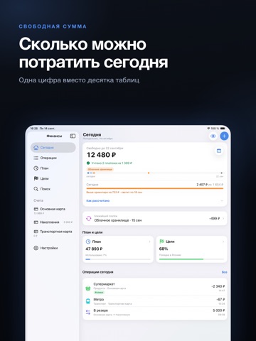 Финансы — учёт и прогноз iPad screenshot 1